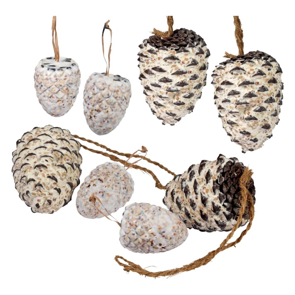 Graines pour oiseaux suspendues cônes de pin 8 pcs
