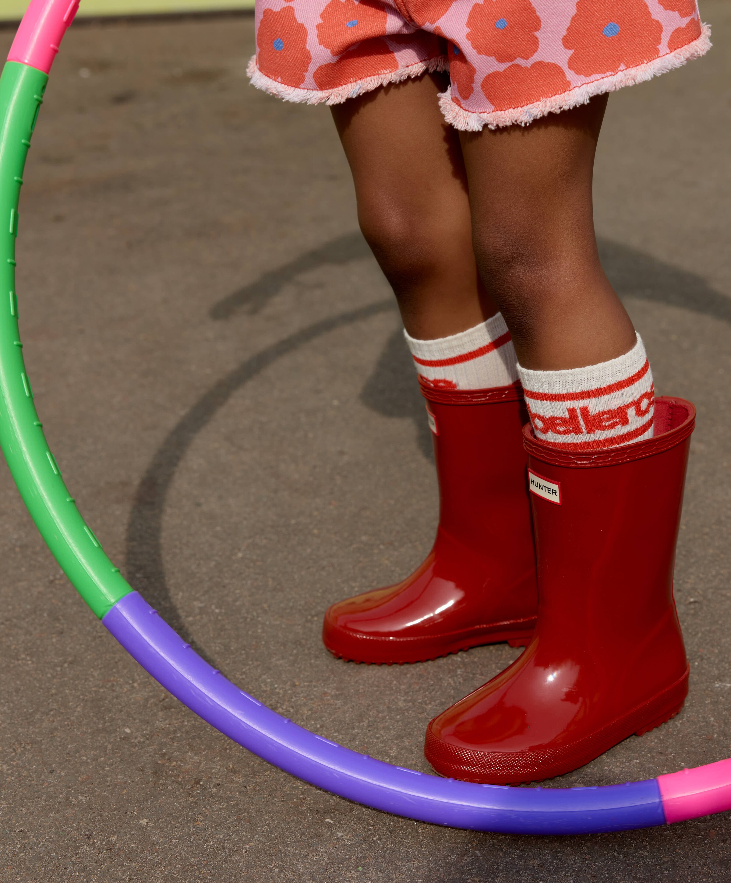 Hunter FIRST GLOSS BOOT regenlaarzen rood