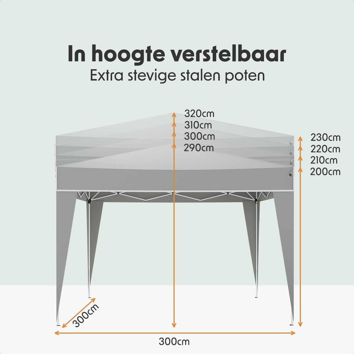 LifeGoods Plus  3x3 m partytent - Grey
