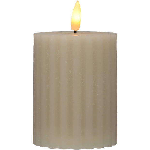Blokker LED Stompkaars Swirl - Beige - Klein