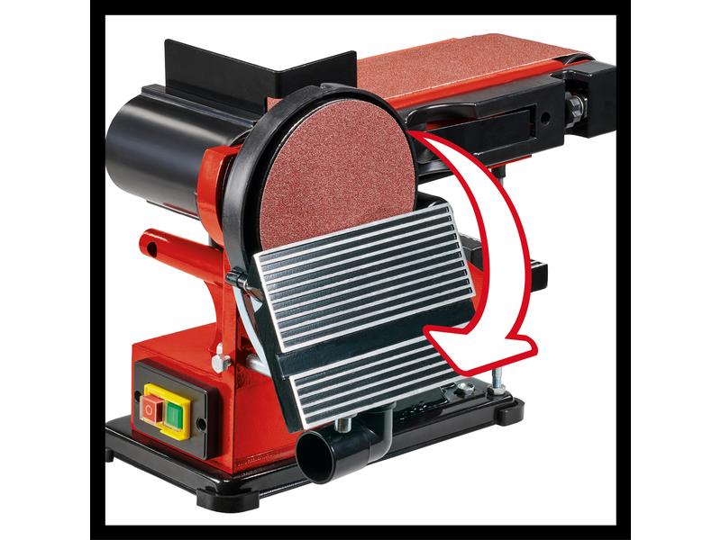 Einhell Band-Tellerschleifer TC-US380 Stand-Band-Tellerschleifer mit neig- und schwenkbarer Alutisch