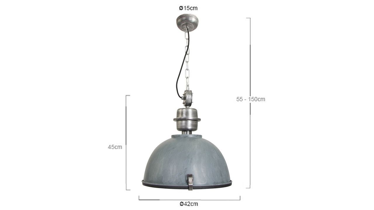 Hanglamp 7586GR Bikkel ⌀42  cm