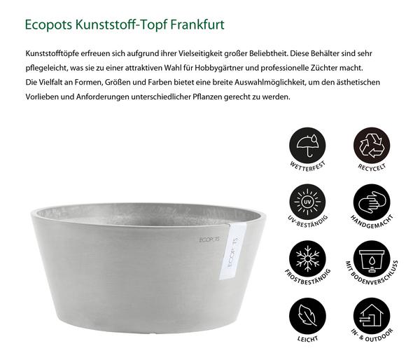 Ecopots Kunststoff-Topf Frankfurt, rund