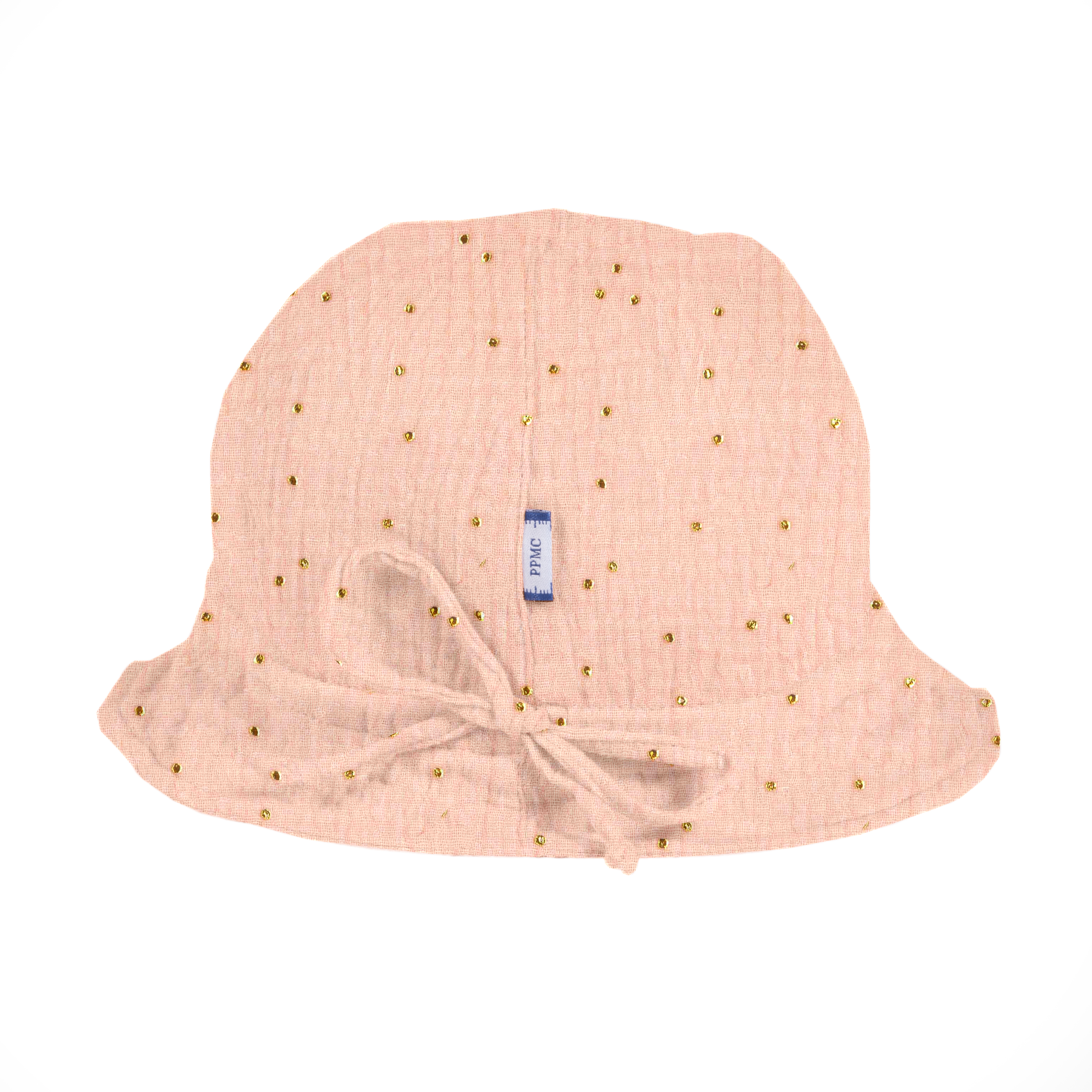 Chapeau Soleil Charlotte Gaze Pois Or Rose