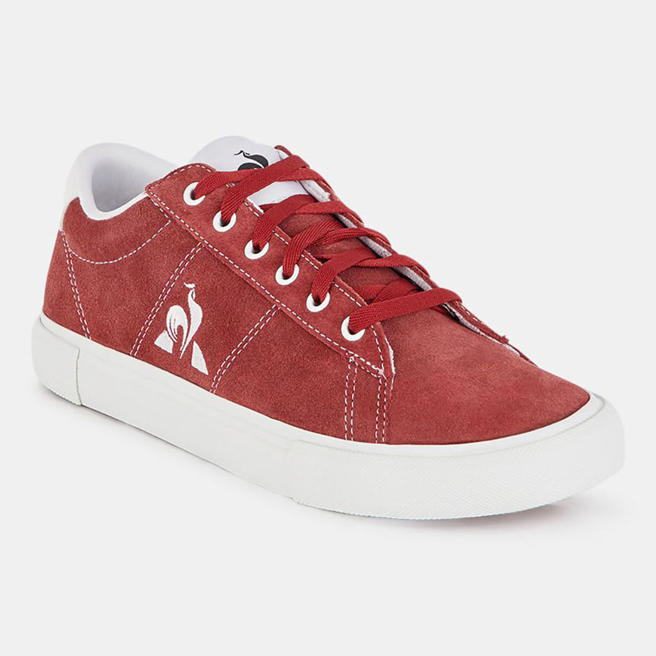 Le Coq Sportif Baskets en Velours de Cuir  Verdon Plus prune