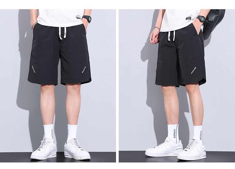 Mimiyox - Shorts met trekkoord en letters