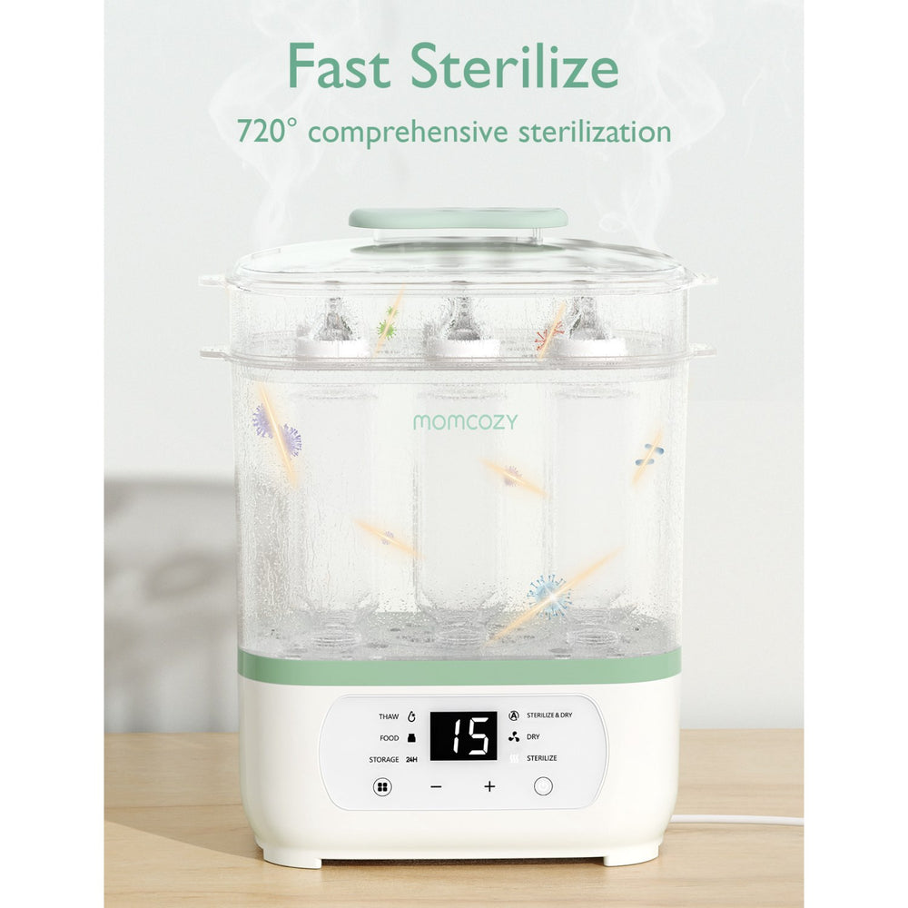 Køb Momcozy 8-in-1 Elektrisk Damp Baby Flaske Sterilisator