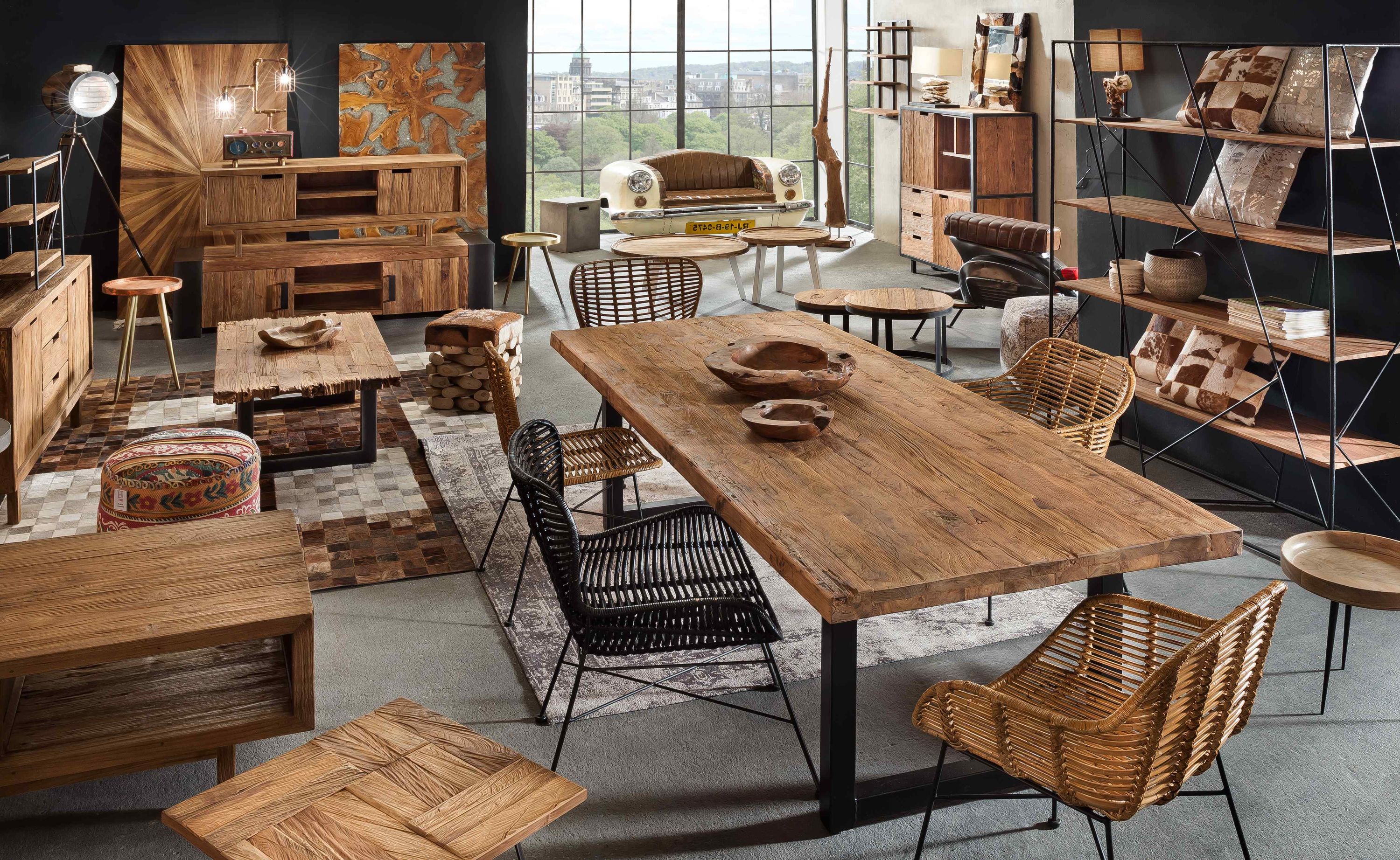 Tisch 200x100 Teak Holztisch Esstisch Küchentisch Wohnzimmertisch Speisetisch
