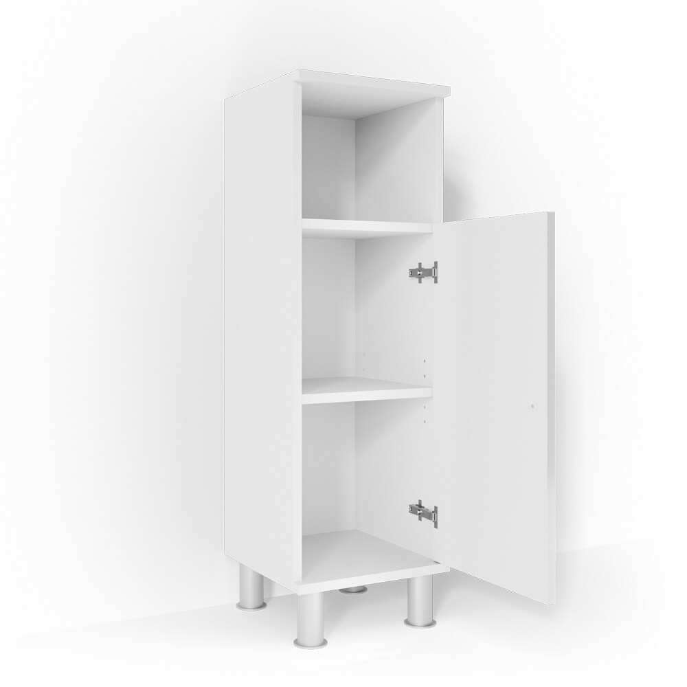 VICCO Midischrank FYNN 95 x 30 cm Weiß Hochglanz - Badezimmerschrank Badschrank Schrank Badregal