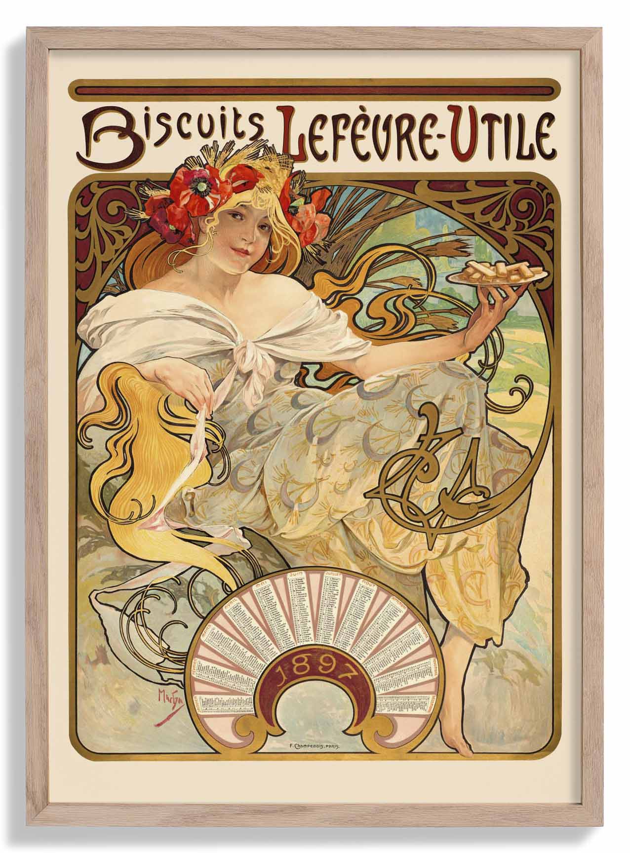 Kekse Lefèvre Utile von Alphonse Mucha