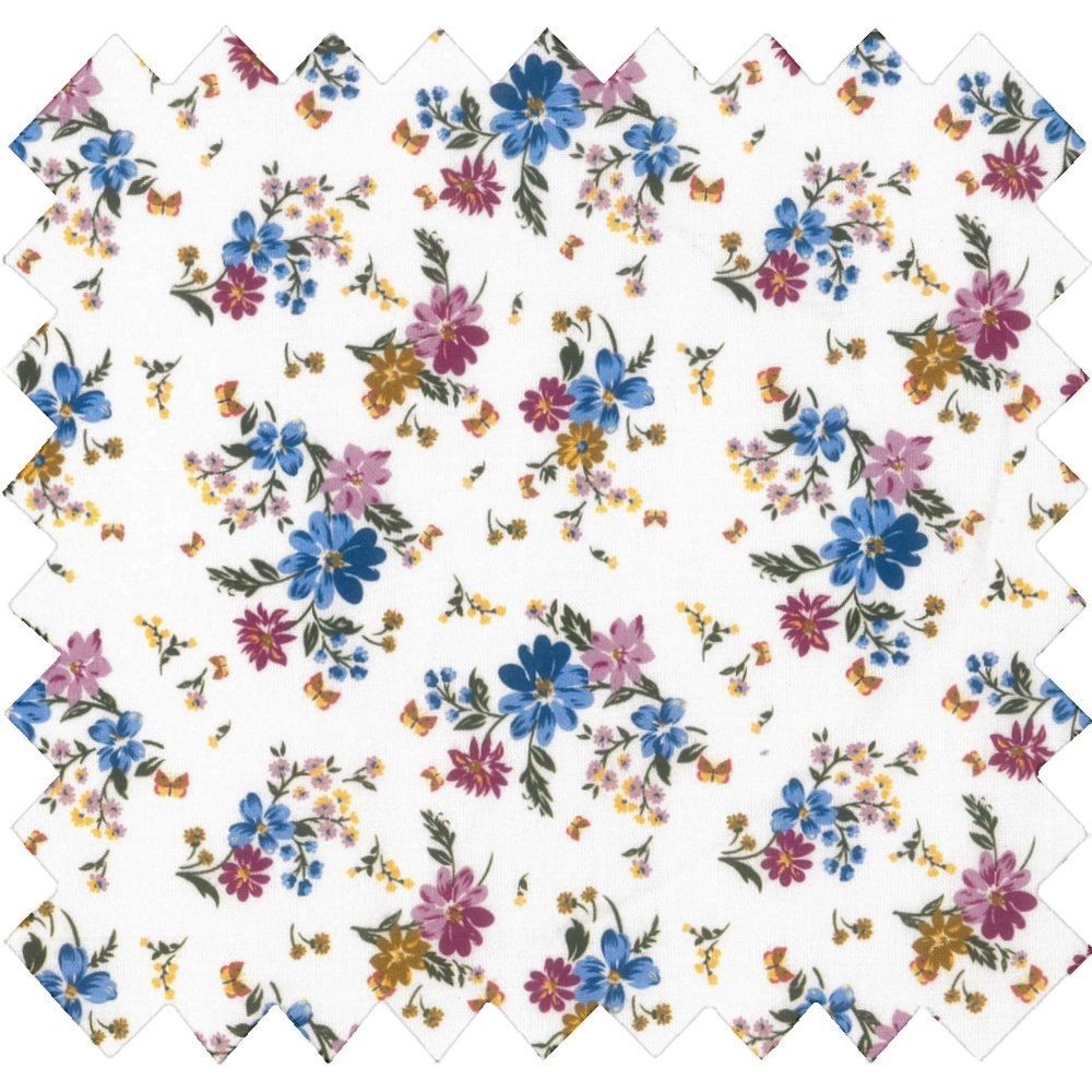 Coupon Tissu 1 M Fleur Vintage Ex1086