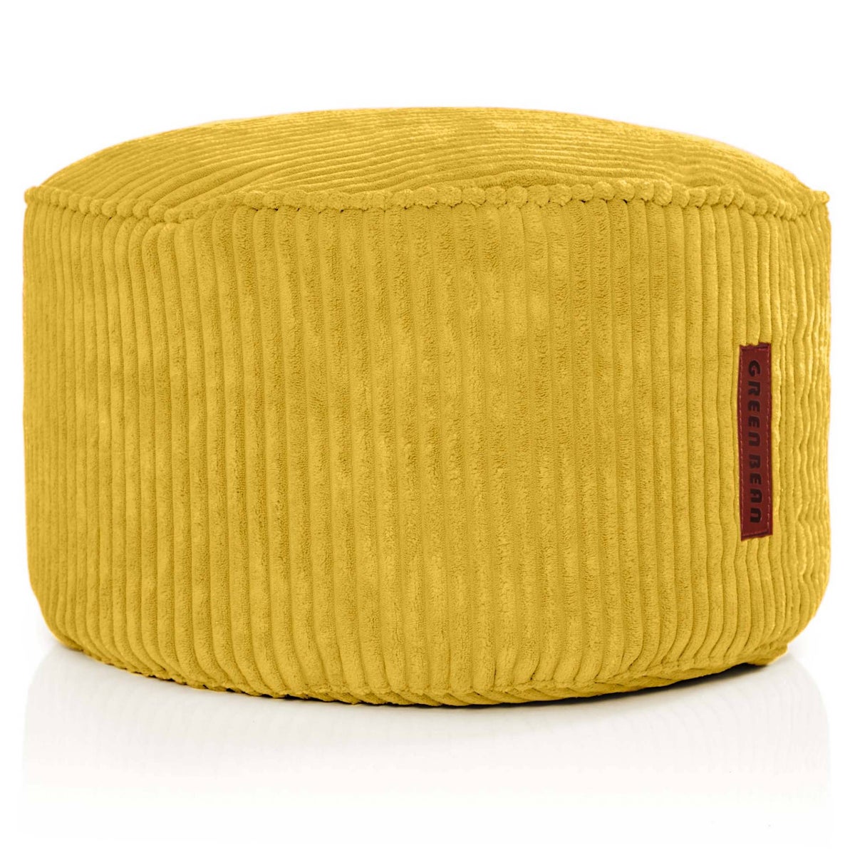 Groene bonen poef kussen 45x25cm met EPS kralen vulling & corduroy stof vloerkussen ligstoel kussen zitkussen poef fauteuil kinderen volwassenen stoffen kruk opbergruimte geel
