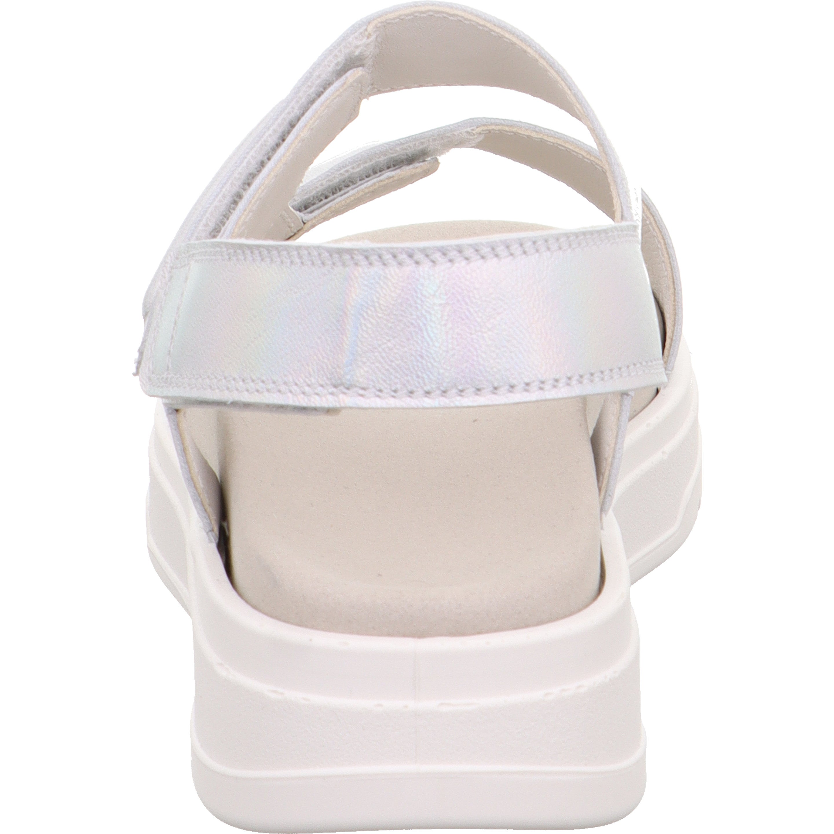 legero SUNWALKER Damen  Plateau-Sandale mit Klettverschluss - Farbe: Metallic Silver - Größe: 41