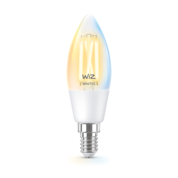 WiZ Connected LED kaars E14 40W filament helder koel tot warmwit licht dimbaar