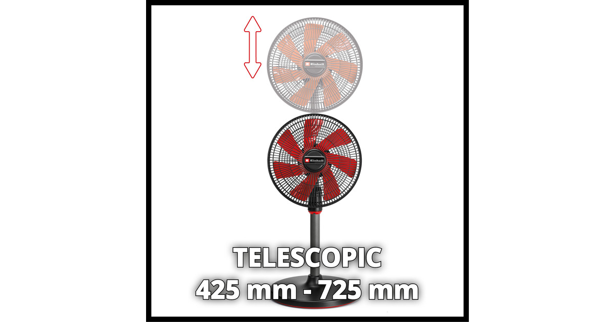 EINHELLGE-CF 18/320 P Li-Solo Accu Ventilator  (Rood/zwart, Accu en oplader niet inbegrepen)