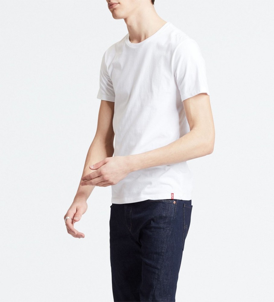 Pacote com 2 camisetas Levi's Slim Crewneck, 1 branca.