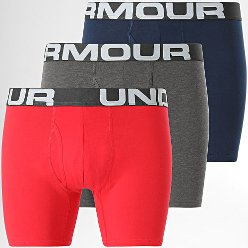 Lot De 3 Boxers Charged Cotton 1363617 Bleu Marine Gris
