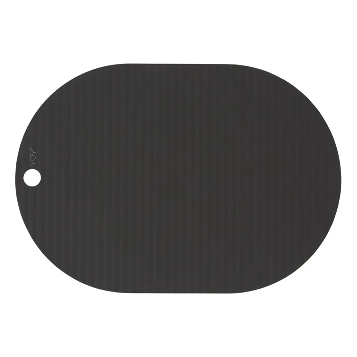 Oyoy Sets de table Ribbo en silicone - Set de 2 | Noir
