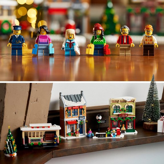 La grande rue décorée pour les fêtes Lego ICONS 10308