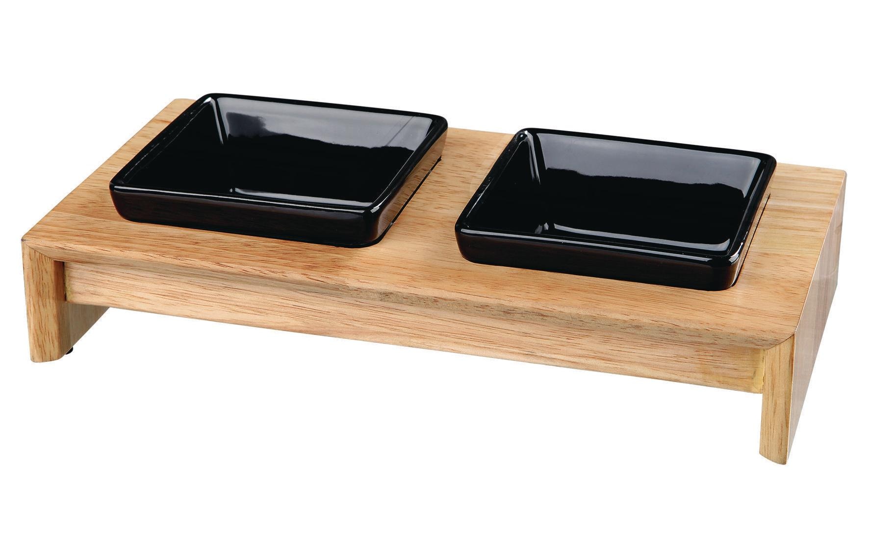 TRIXIE Futternapf »Napf-Set, Keramik/Holz«