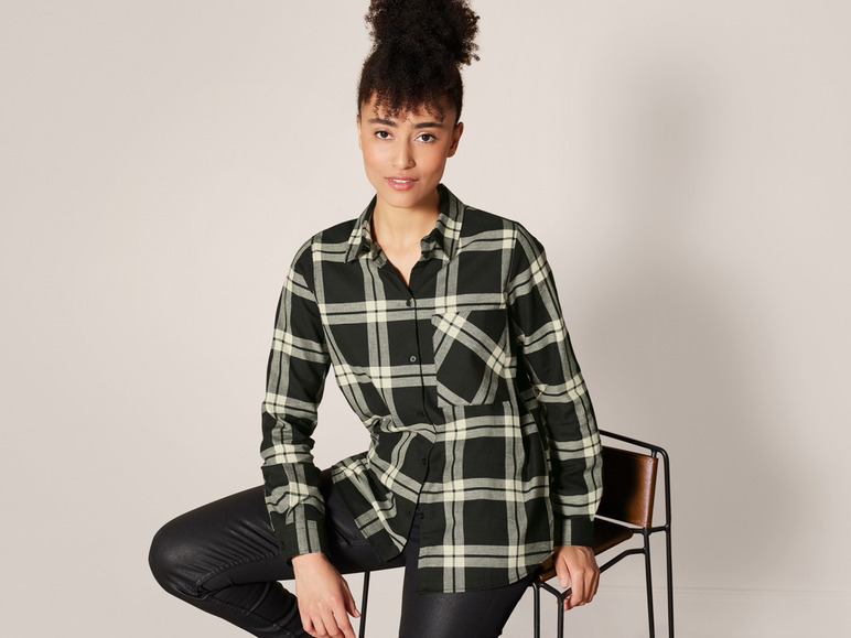 Flanellen dames blouse