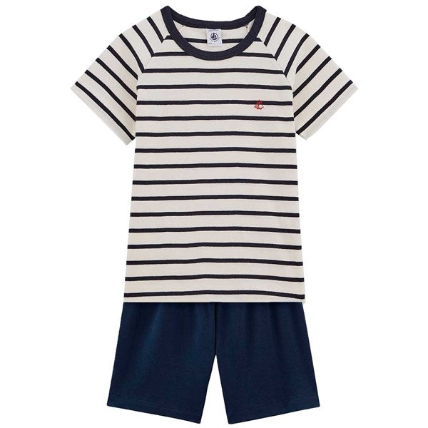 Pyjacourt White/Black - Petit Bateau → Luksusbaby.dk