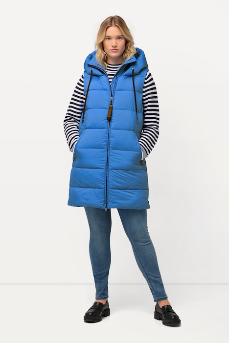 HYPRAR Long-Steppweste, 2-Wege-Zipper, wasserabweisend