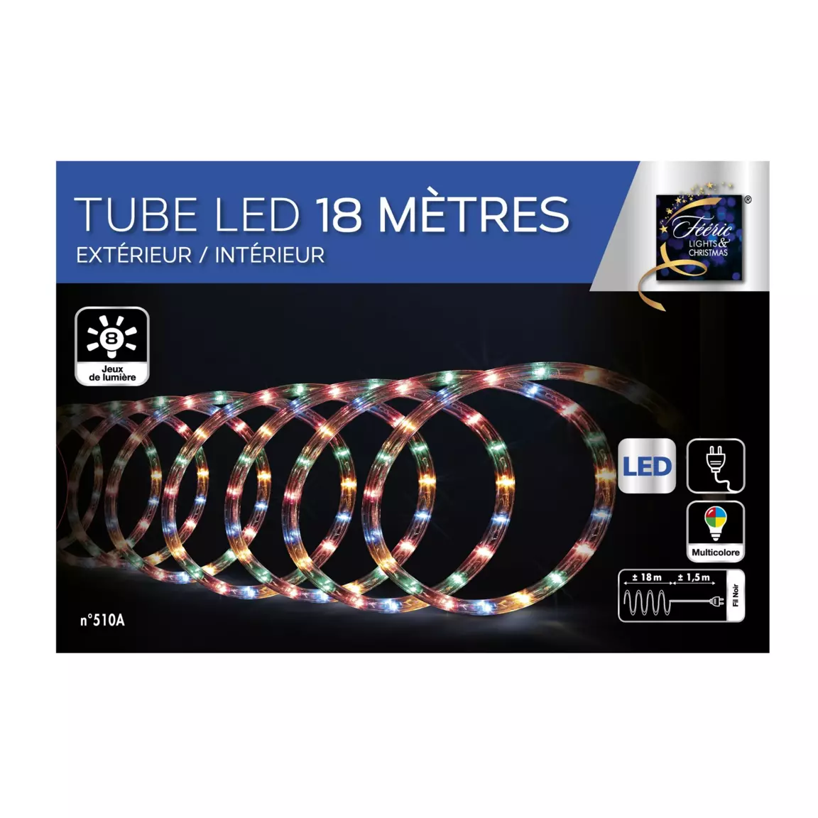 Tube lumineux 324 LED (18 m) Multicolore