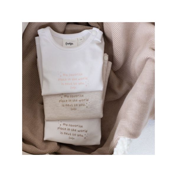 Feetje longsleeve the magic is in you offwhite roze