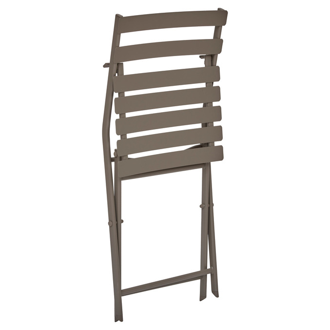 Ensemble table de jardin pliante ronde + 2 chaises GREENSBORO Café