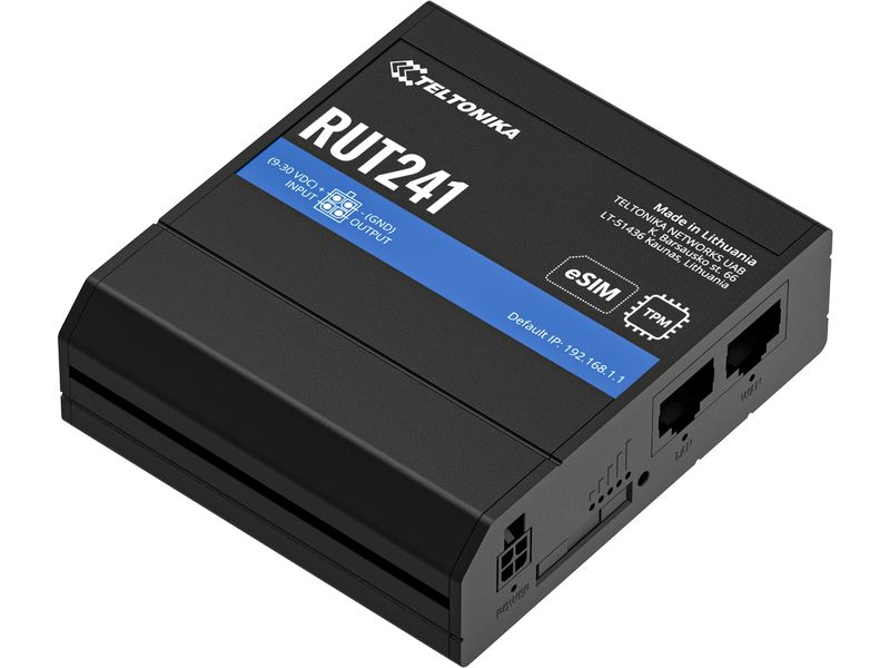 Teltonika LTE-Industrierouter RUT241 eSIM Industrieller 4G eSIM Router