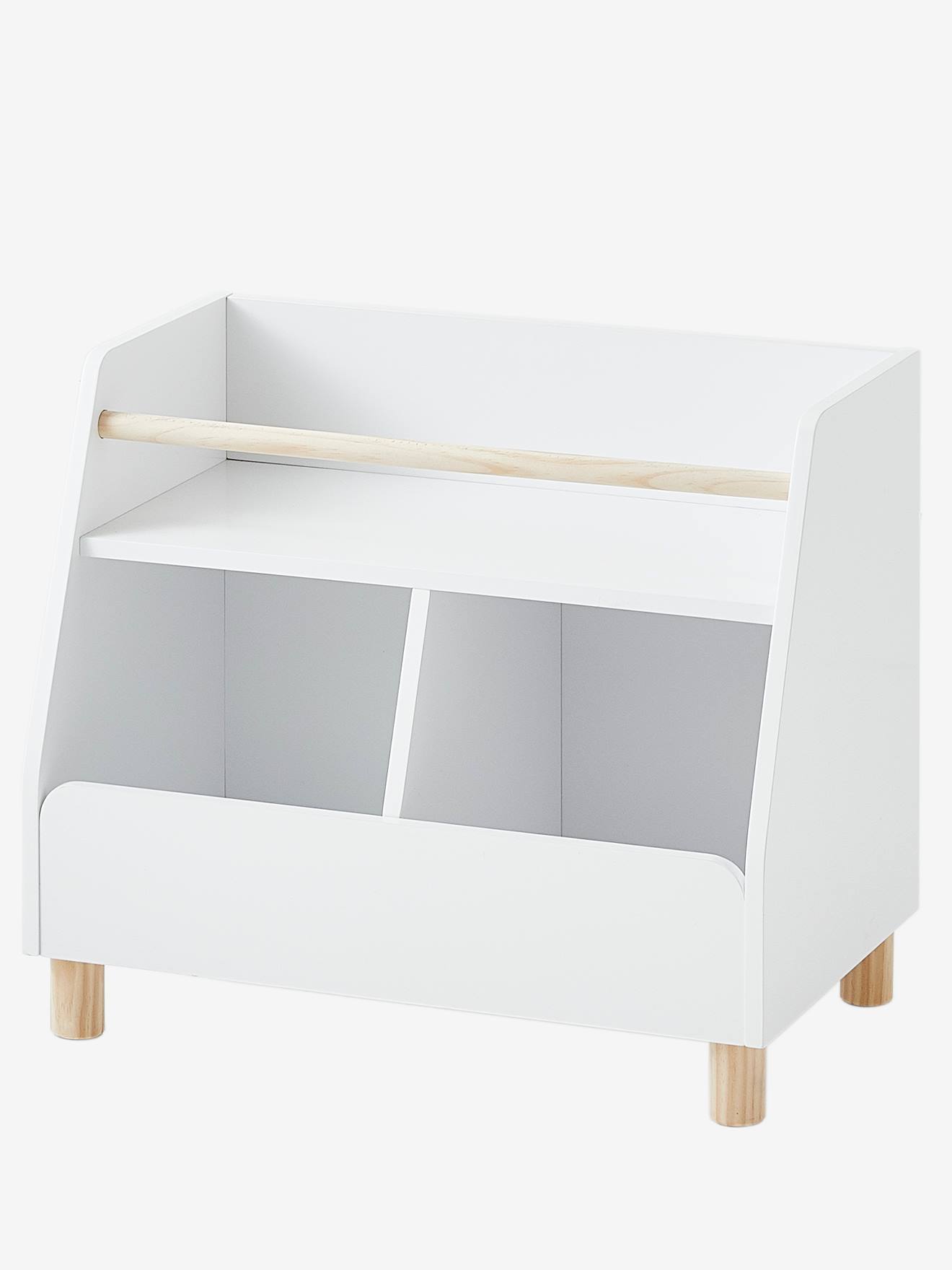 Estante unissex com caixas organizadoras, linha Ptilou, branco claro, bicolor/multicolorido