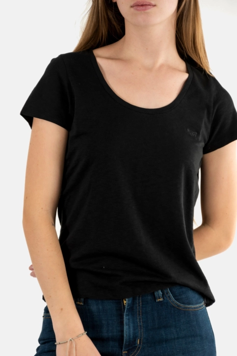 Tee shirt superdry scoop neck 02a black