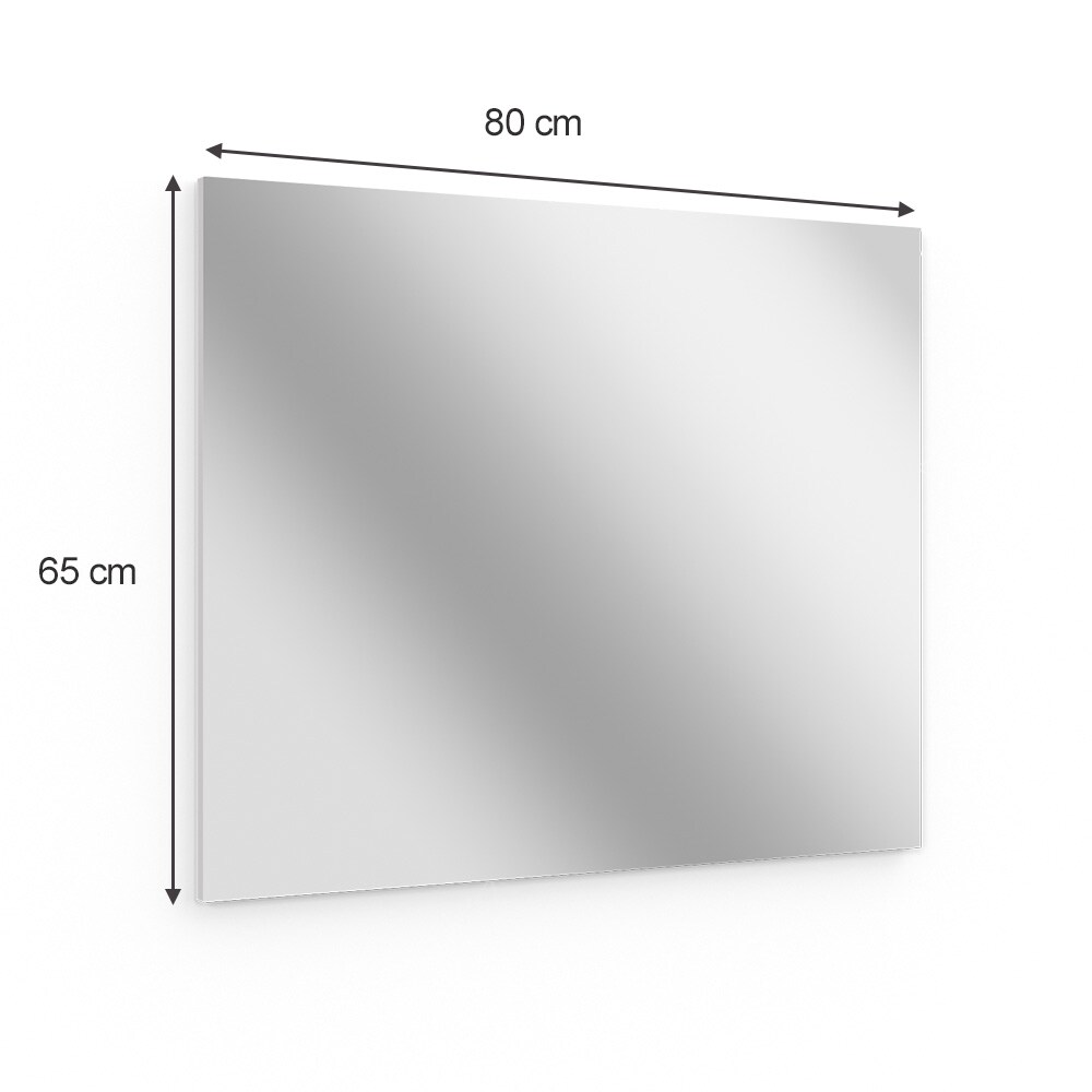 Vicco Schminkspiegel Wandspiegel Frisierspiegel Viola Weiß 80x65 cm modern Schlafzimmer Spiegel Make-Up-Tisch Badspiegel Badezimmerspiegel Flurspiegel