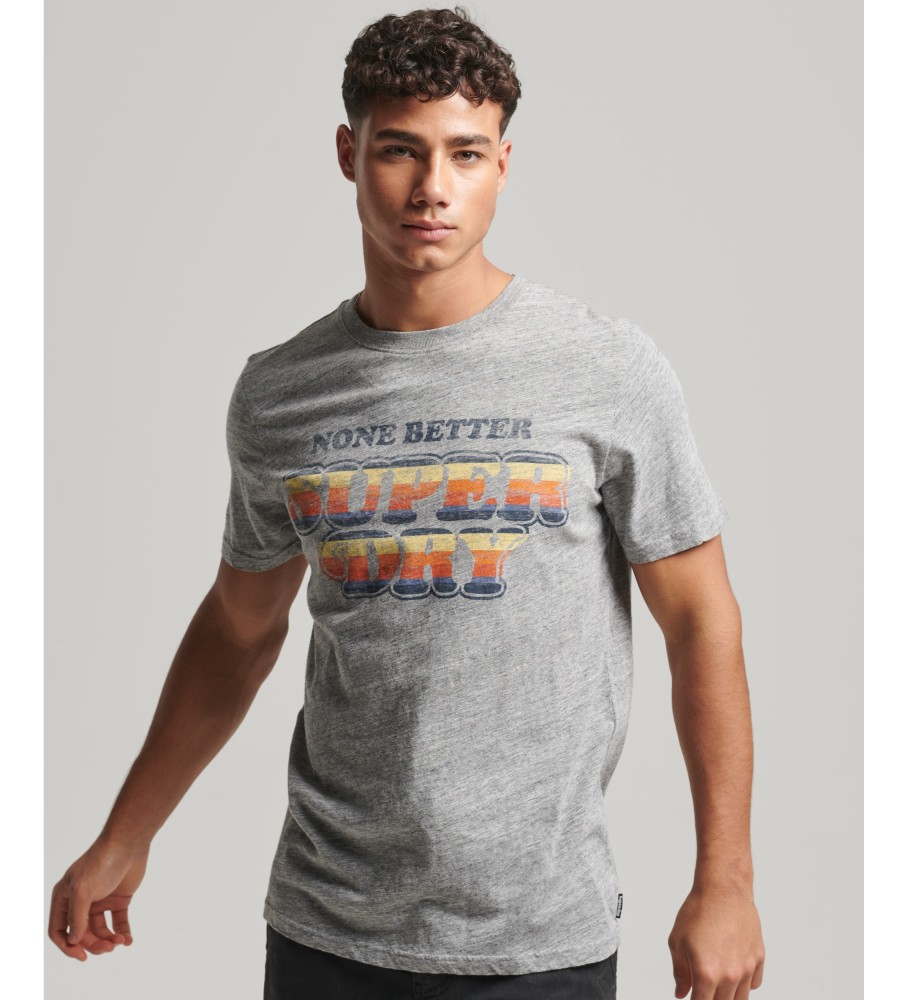 Camiseta Superdry Vintage Cooper Classic de manga curta cinza