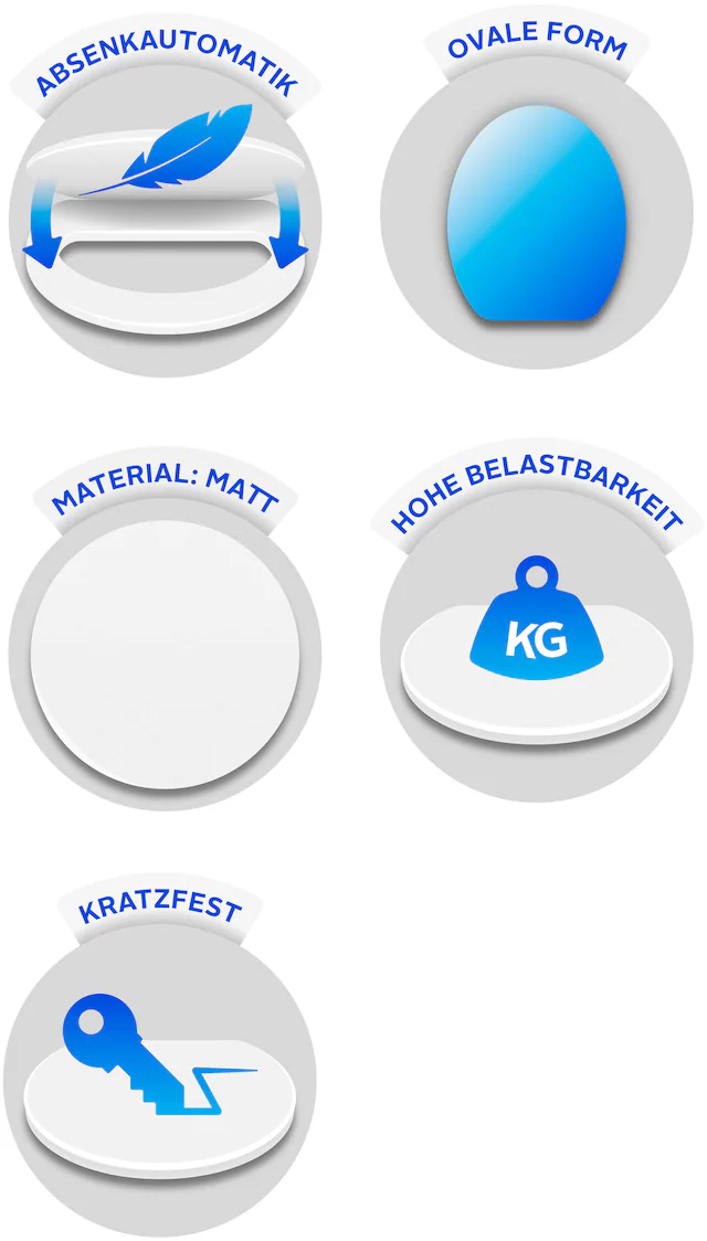 Schütte WC-Sitz »WHITE« mit Absenkautomatik und Holzkern, max, Belastung der Klobrille 150 kg