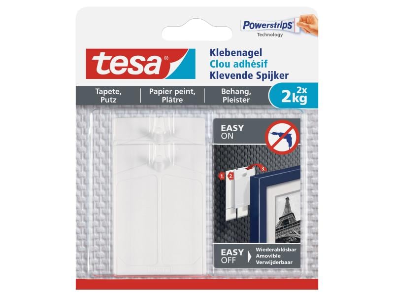tesa Klebenagel 2 kg für Tapeten   Putz 2 Stück