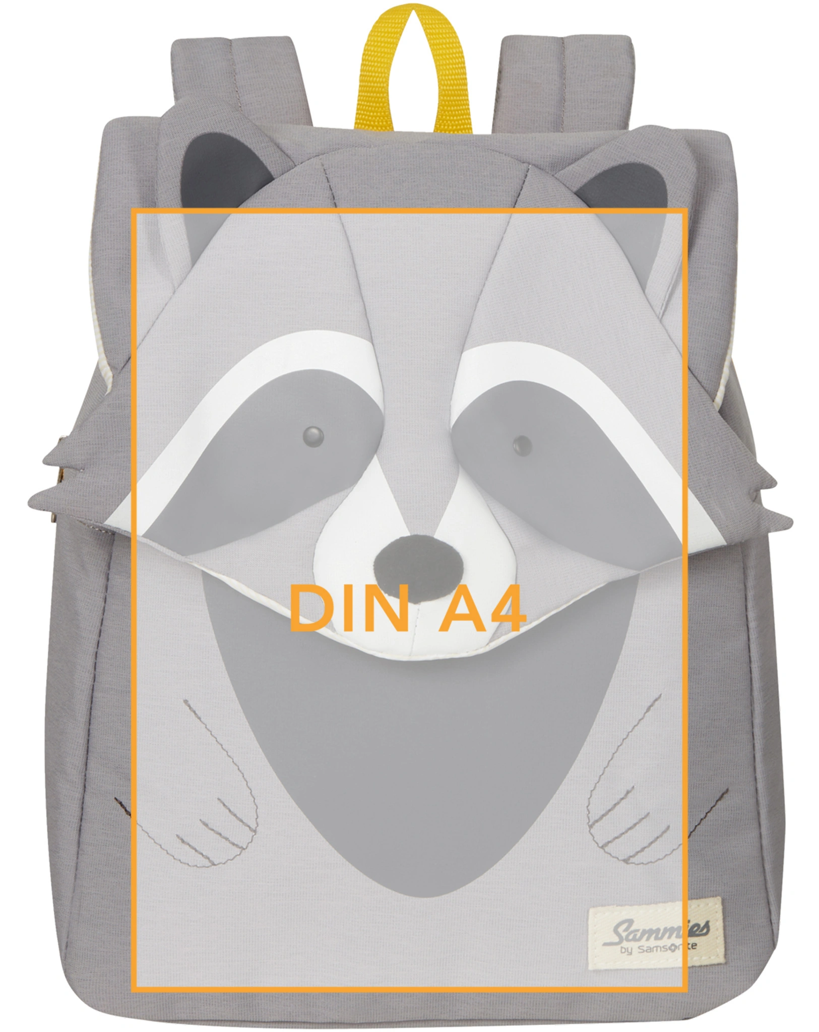 Rucksack HAPPY SAMMIES ECO Splus – RACOON REMY (26x32x15) in grau