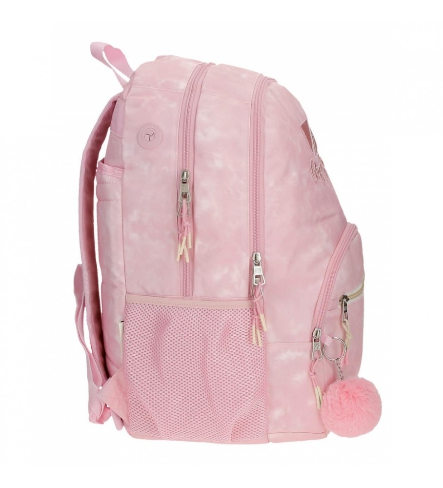 Pepe Jeans Mochila Holi dos compartimentos rosa