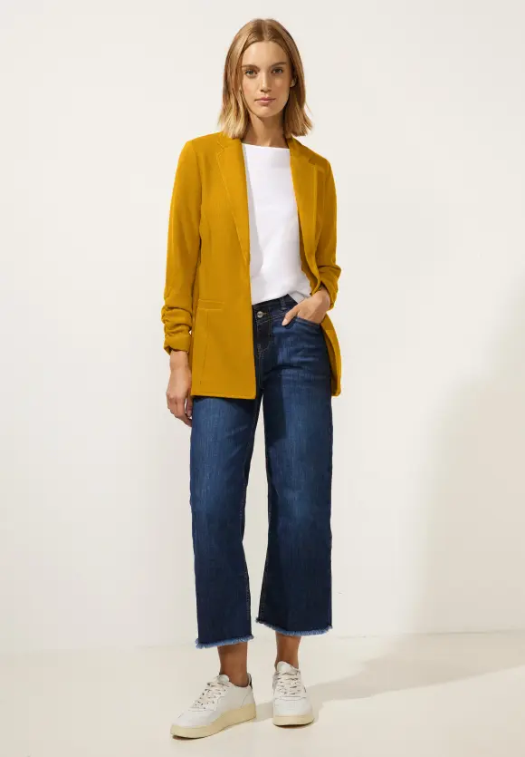 Longblazer mit Raffung - tanned yellow