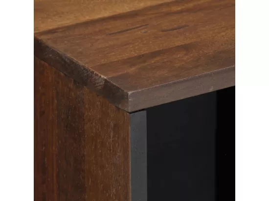 Buffet marron 80x34x75 cm bois massif de manguier
