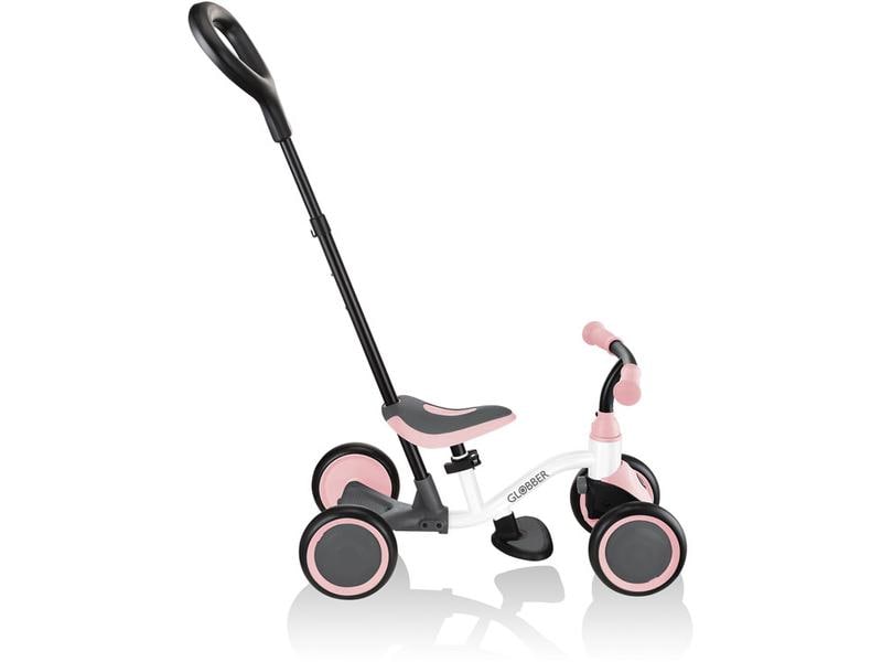 GLOBBER Kinder-Laufrad Learning Bike 3in1 Pink / Weiss Lernfahrrad mit 4 verschiedenen Lenkmodi