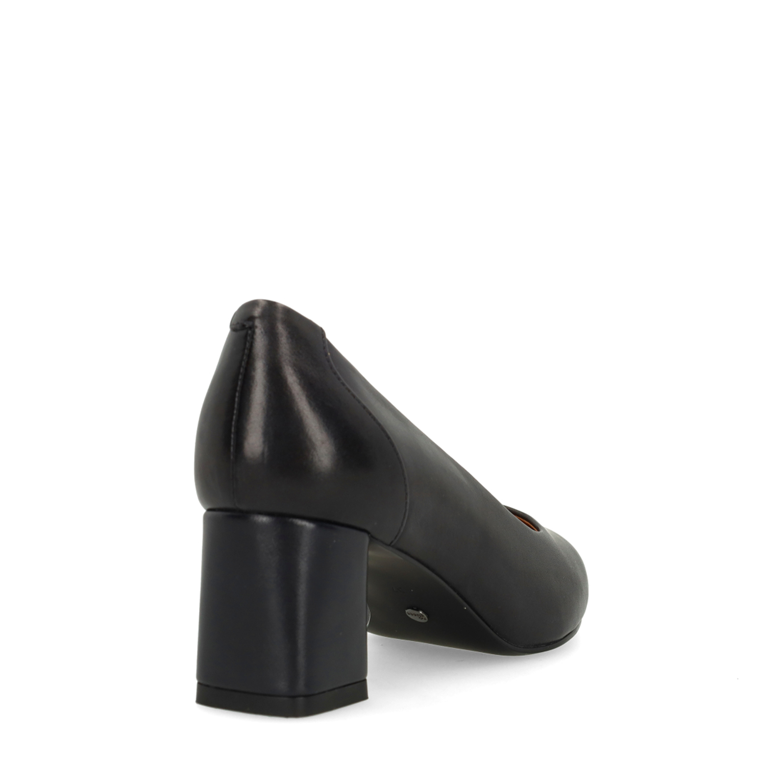 Donkerblauwe leren pumps