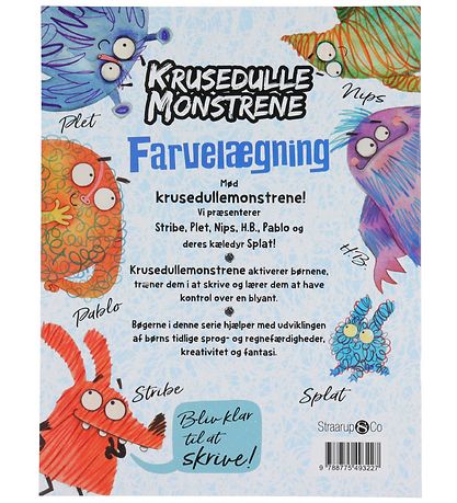 Straarup & Co Malbuch - Scribble Monsters - Färbung - Dänisch