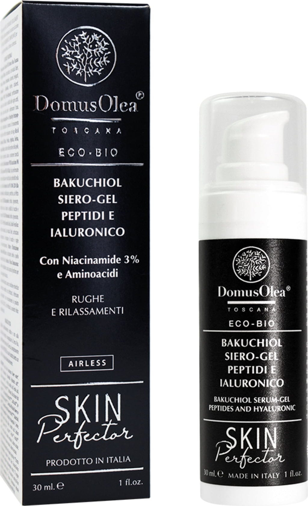 Domus Olea Toscana  Skin Perfector Bakuchiol Gel-Serum Peptide & Hyaluronsäure, 30 ml