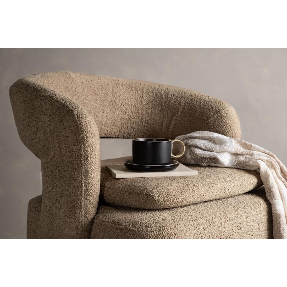 Svea - Teno draaibare fauteuil - boucle - beige