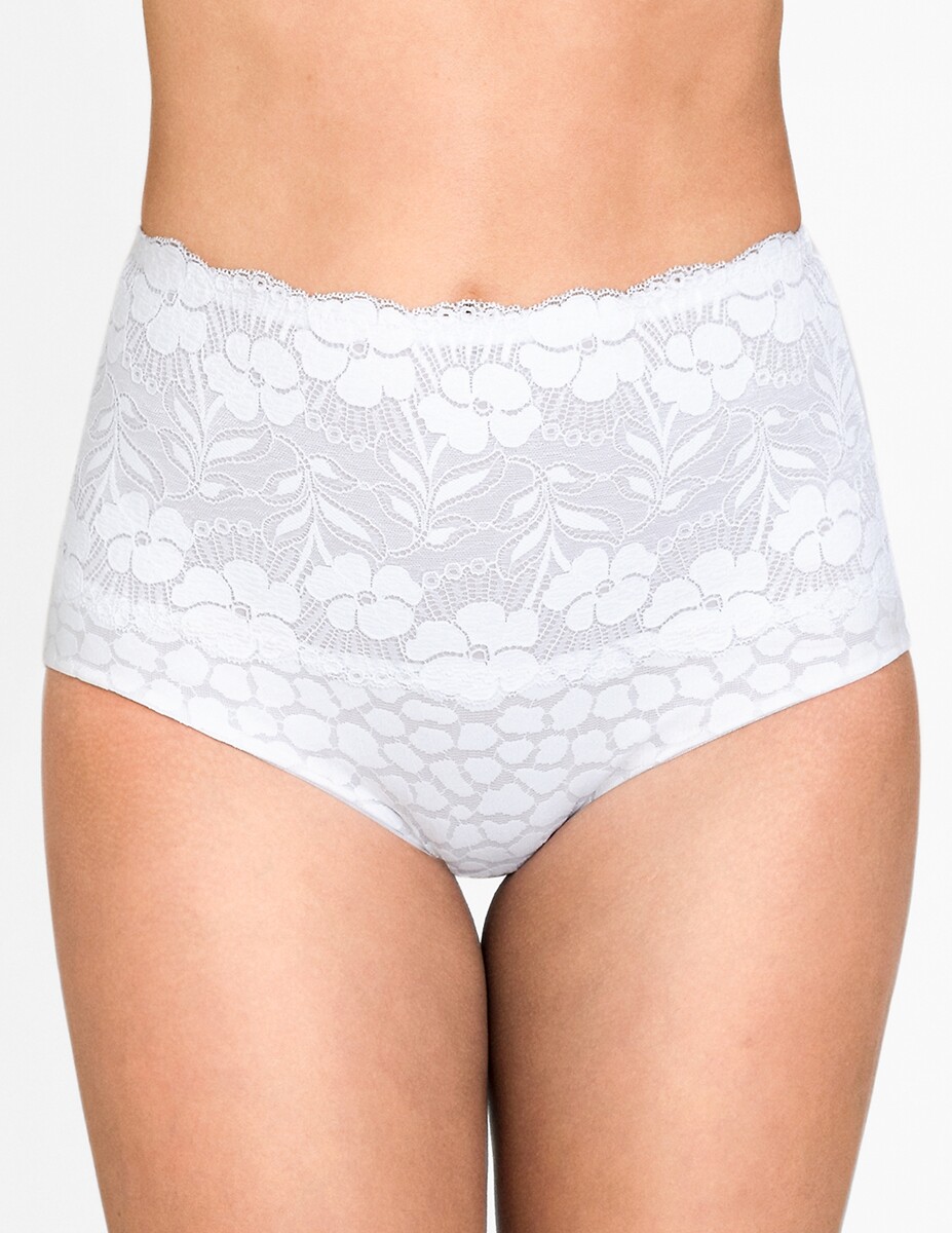 MISS MARY OF SWEDEN<br>Calcinha com efeito barriga chapada em renda jacquard