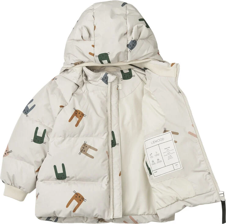 Liewood Polle Down Puffer Jacket Bunny / Sa Bunny / sandy