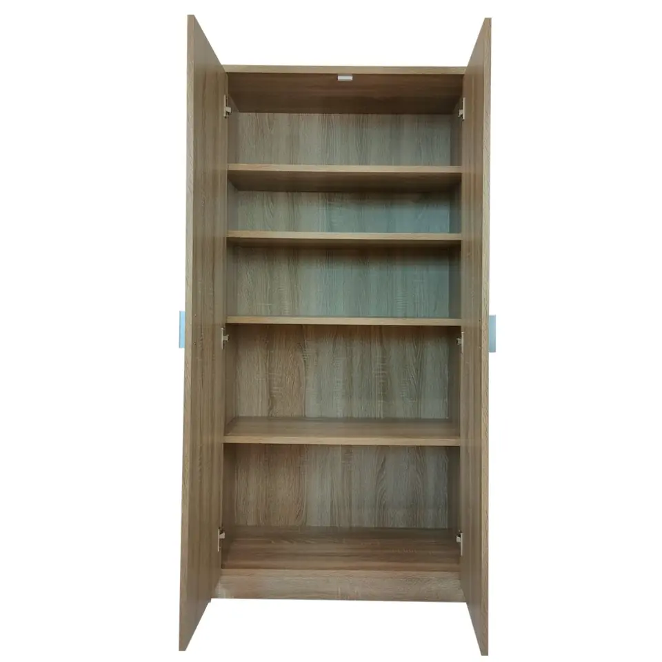 Interiax Opbergkast - Kledingkast 'Aurora' - Sonoma Eik - 2 Deurs - 148x72x36cm
