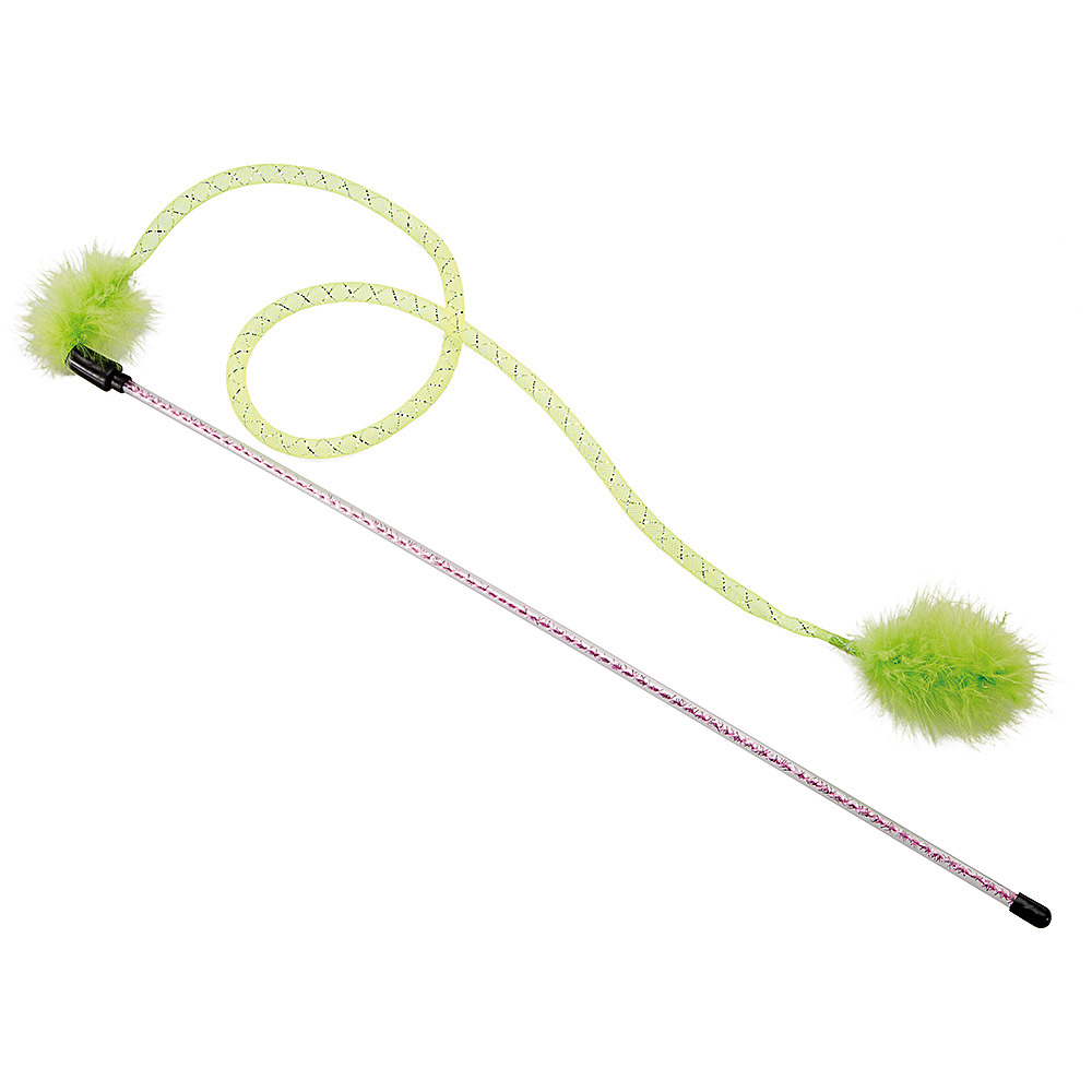 Cane à pêche jeu chat pendante ferplast baguette chats pa 5002 différentes couleurs